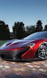 Preview wallpaper mclaren, red, side view, supercar