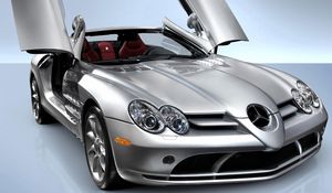 Preview wallpaper mclaren roadster, mercedes-benz, gray