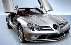 Preview wallpaper mclaren roadster, mercedes-benz, gray