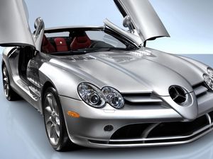 Preview wallpaper mclaren roadster, mercedes-benz, gray