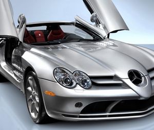 Preview wallpaper mclaren roadster, mercedes-benz, gray