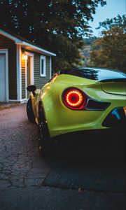 Preview wallpaper mclaren, sports car, car, rear view, green