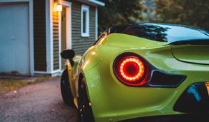 Preview wallpaper mclaren, sports car, car, rear view, green