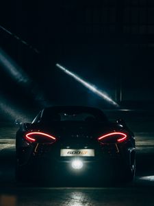 Preview wallpaper mclaren, sports car, lights, dark