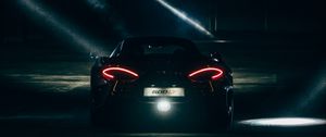 Preview wallpaper mclaren, sports car, lights, dark