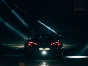 Preview wallpaper mclaren, sports car, lights, dark