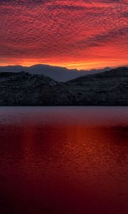 Preview wallpaper mead, usa, lake, mountains, sunset