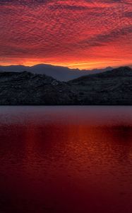 Preview wallpaper mead, usa, lake, mountains, sunset