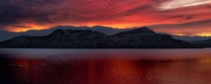 Preview wallpaper mead, usa, lake, mountains, sunset