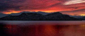 Preview wallpaper mead, usa, lake, mountains, sunset