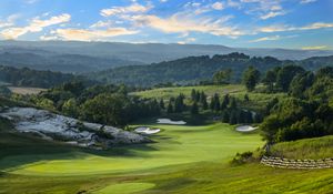 Preview wallpaper meadow, forest, hills, nature