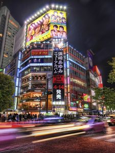 Preview wallpaper mean streets, japan, tokyo, night, hdr