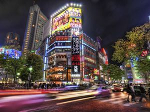 Preview wallpaper mean streets, japan, tokyo, night, hdr