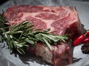 Preview wallpaper meat, rosemary, steak