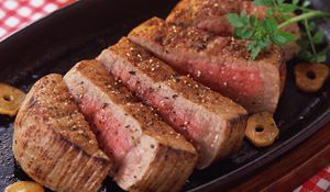 Preview wallpaper meat, stake, cuts, profrying, pepper, spices