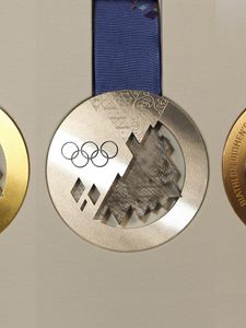 Preview wallpaper medal, medals, gold, silver, bronze, olympic games, sochi 2014, olympic