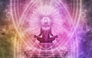 Preview wallpaper meditation, chakra, aura, lotus, yoga, energy, buddhism, mandala, art