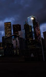 Preview wallpaper melbourne, australia, skyscrapers, night