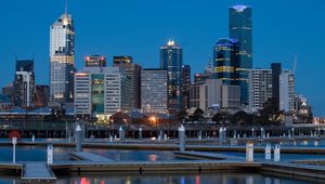 Preview wallpaper melbourne, victoria, panorama, landscape