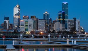 Preview wallpaper melbourne, victoria, panorama, landscape