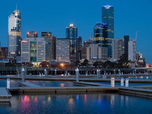 Preview wallpaper melbourne, victoria, panorama, landscape