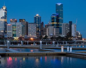 Preview wallpaper melbourne, victoria, panorama, landscape