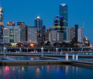 Preview wallpaper melbourne, victoria, panorama, landscape