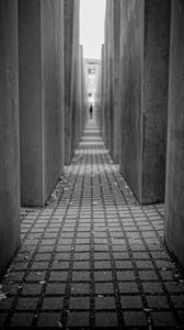 Preview wallpaper memorial, berlin, history, architecture, concrete, bw