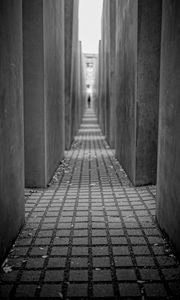 Preview wallpaper memorial, berlin, history, architecture, concrete, bw