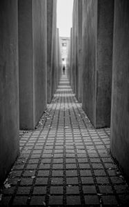 Preview wallpaper memorial, berlin, history, architecture, concrete, bw