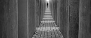 Preview wallpaper memorial, berlin, history, architecture, concrete, bw