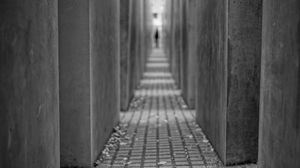 Preview wallpaper memorial, berlin, history, architecture, concrete, bw