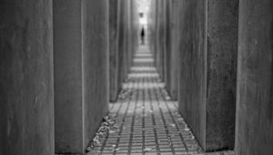 Preview wallpaper memorial, berlin, history, architecture, concrete, bw