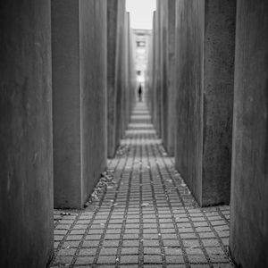 Preview wallpaper memorial, berlin, history, architecture, concrete, bw