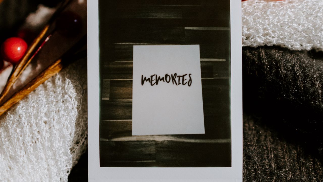 Wallpaper memories, photography, word, inscription, text