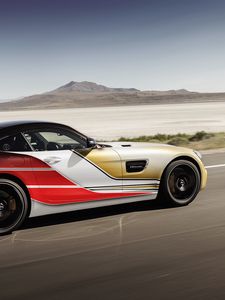 Preview wallpaper mercedes, amg, gt, movement, speed