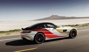Preview wallpaper mercedes, amg, gt, movement, speed