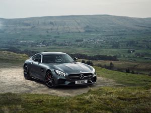 Preview wallpaper mercedes, amg, gt s, gray, side view
