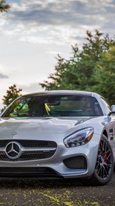 Preview wallpaper mercedes-amg gt s, mercedes-benz, silver, side view