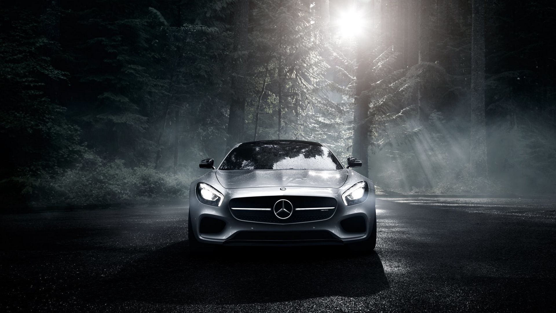 Download Wallpaper 1920x1080 Mercedes Benz Amg Gt S 2016 Silver Wood Night Front View Full Hd Hdtv Fhd 1080p Hd Background Download Wallpaper 1920x1080 Mercedes Benz Amg Gt S 2016 Silver Wood Night Front View Full Hd Hdtv Fhd 1080p Hd Background