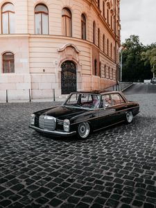 Preview wallpaper mercedes benz, car, retro, black