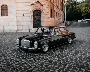 Preview wallpaper mercedes benz, car, retro, black