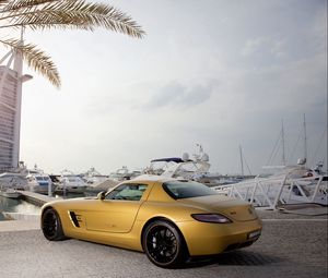 Preview wallpaper mercedes benz, car, style, yellow