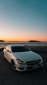 Preview wallpaper mercedes benz cls, mercedes benz, car, front view, headlights