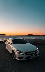 Preview wallpaper mercedes benz cls, mercedes benz, car, front view, headlights