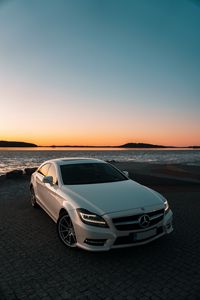 Preview wallpaper mercedes benz cls, mercedes benz, car, front view, headlights