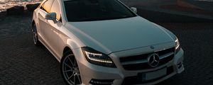 Preview wallpaper mercedes benz cls, mercedes benz, car, front view, headlights