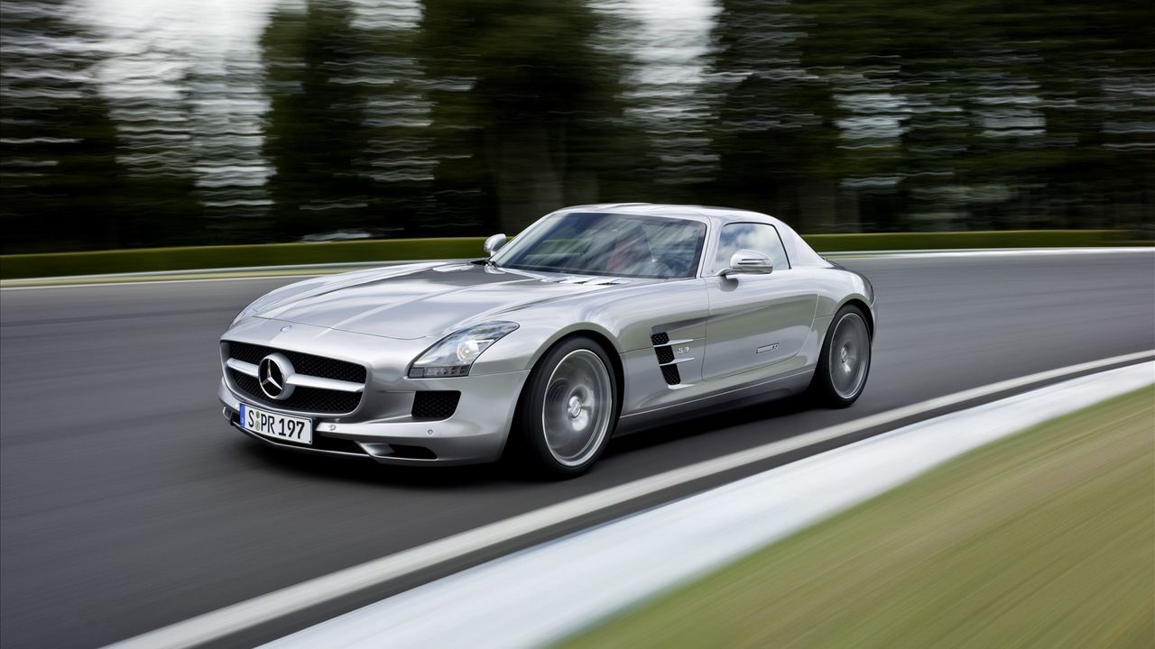 Wallpaper mercedes benz, sls, awesome, speed, blur