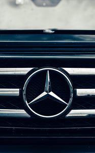 Preview wallpaper mercedes, car, emblem, sign