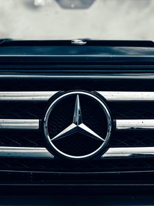 Preview wallpaper mercedes, car, emblem, sign